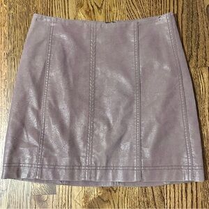 Elegant Mauve Leather Skirt by Free people